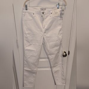 Abercrombie High Rise Jean Leggings 31/12R White New